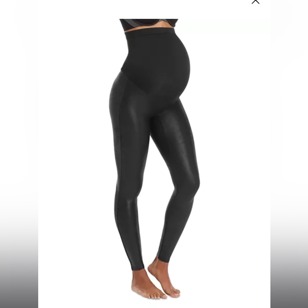Spanx Women's Mama Faux Leather Leggings